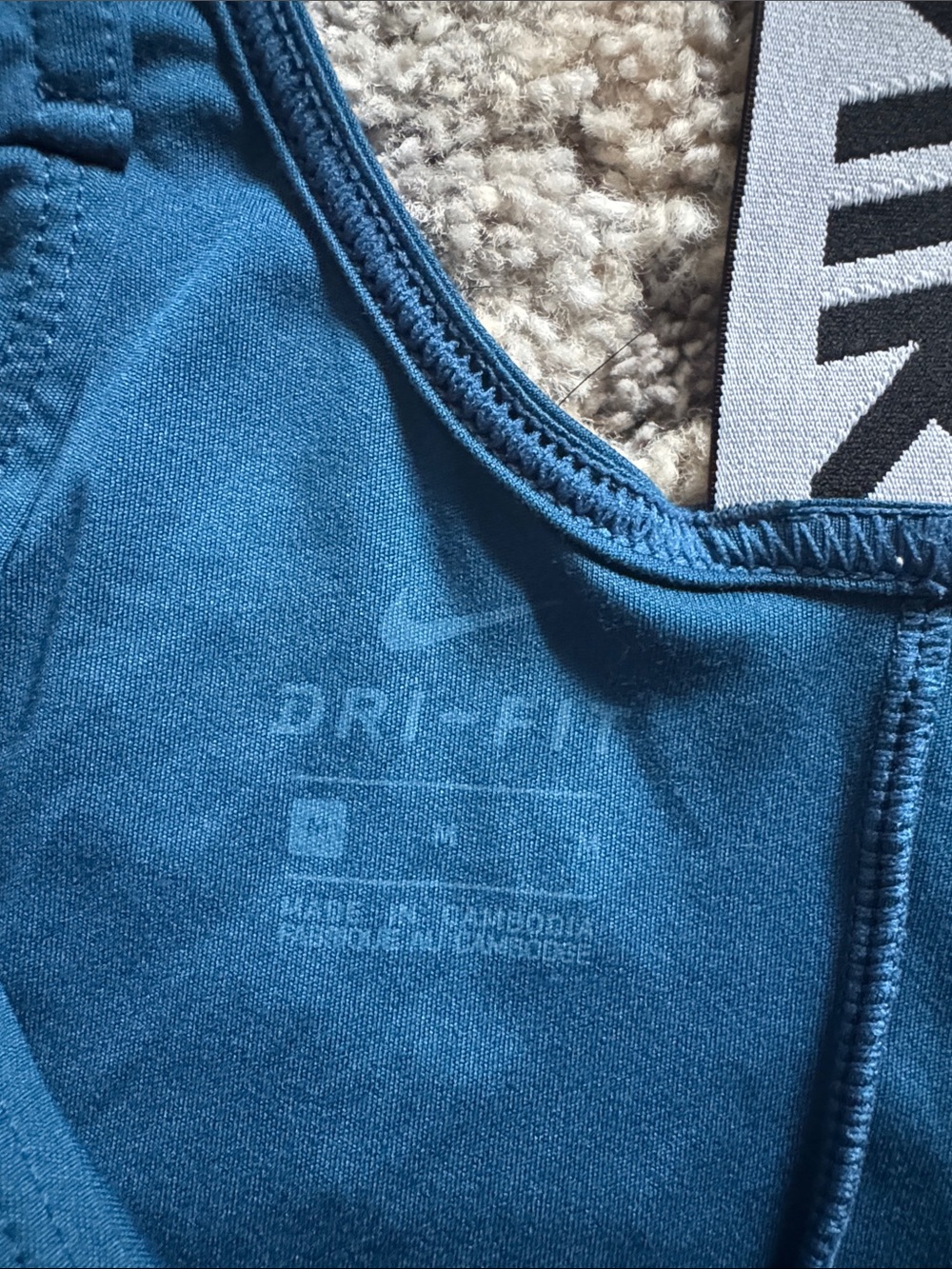 Nike Teal Scoop Neck Athletic Tank with Branded Strap - Picture 2 of 4